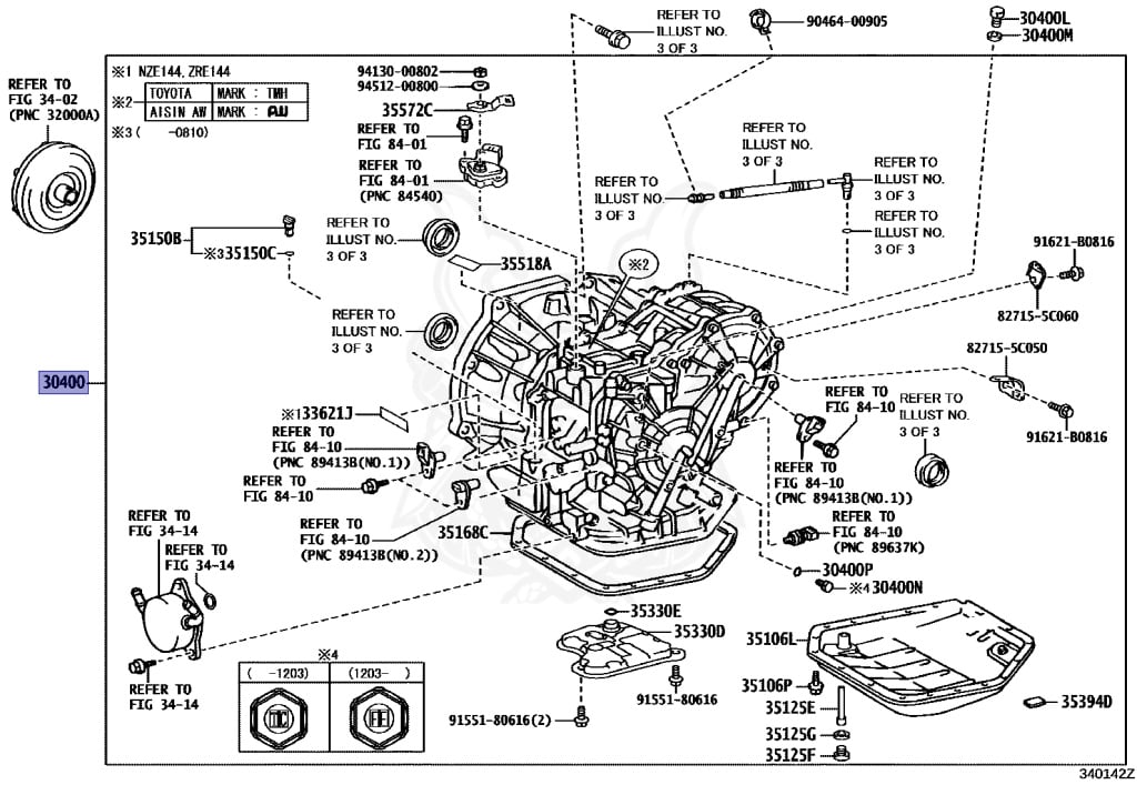 30400-12040 - Toyota - CONTINUOUSLY VARIABLE TRANSAXLE ASSY