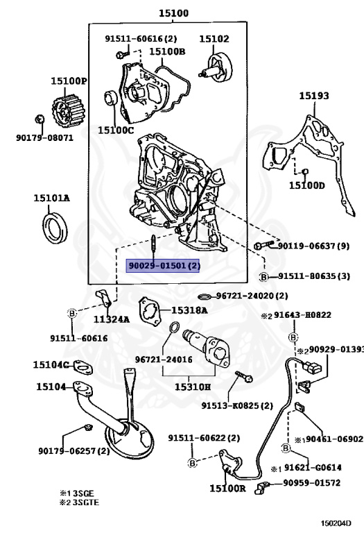90029-01501 - Toyota - STUD BOLT - Nengun Performance