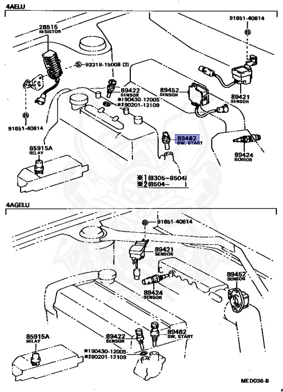 m  89462-20030 Cold Start Time Switch Sensor Toyota Camry Celica