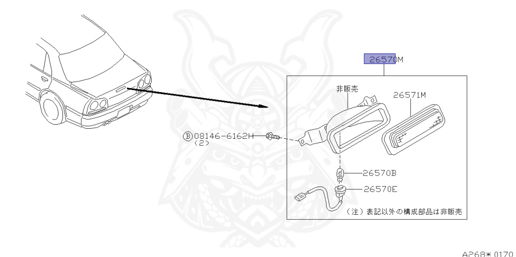 Nissan - Skyline - R34 GT - HR34 - 1998 - 20GT - 4 DOOR SEDAN(4S) - AUTOMATIC-FLOOR SHIFT(AT.F4) - High cast, 2-link (IRS.2WD) - RB20DE
