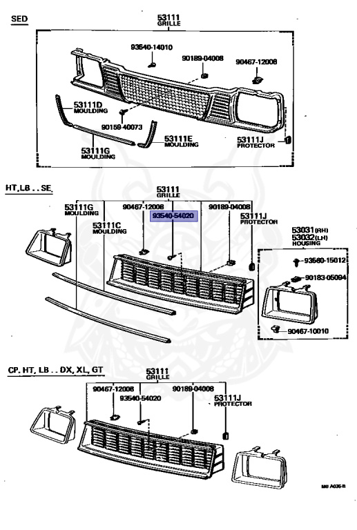 A 93540-54020 - Toyota - SCREW - Nengun Performance