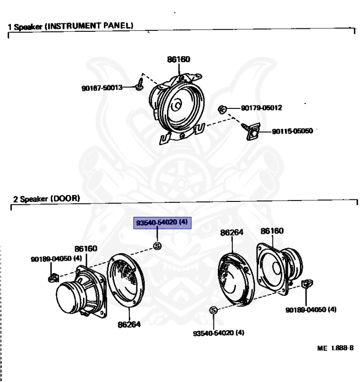 のん 93540-54020 - Toyota - SCREW - Nengun Performance