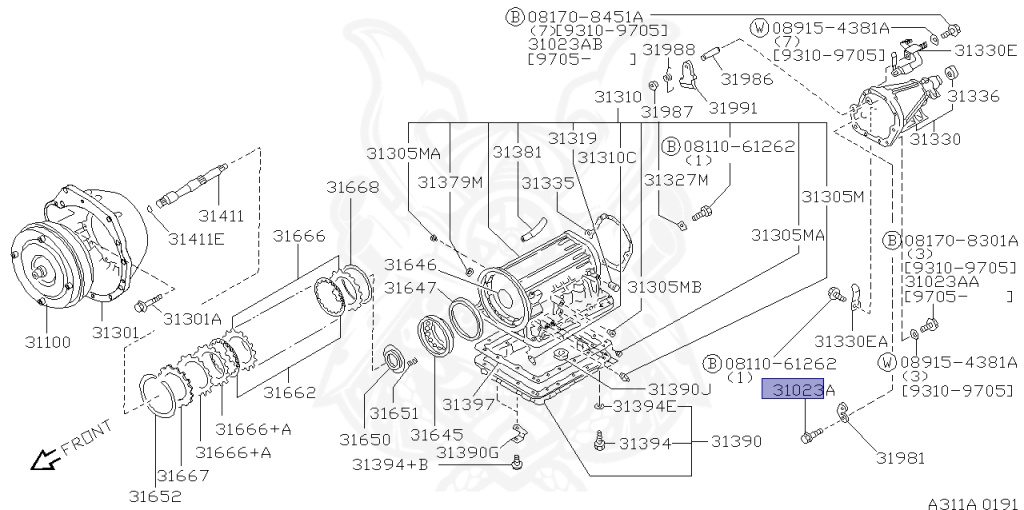 Nissan - Silvia - S14 - 1993 - KS - HARDTOP(K) - AUTOMATIC TRANSMISSION(AT) - TWO WHEELS STEERING(2WS) - SR20DET