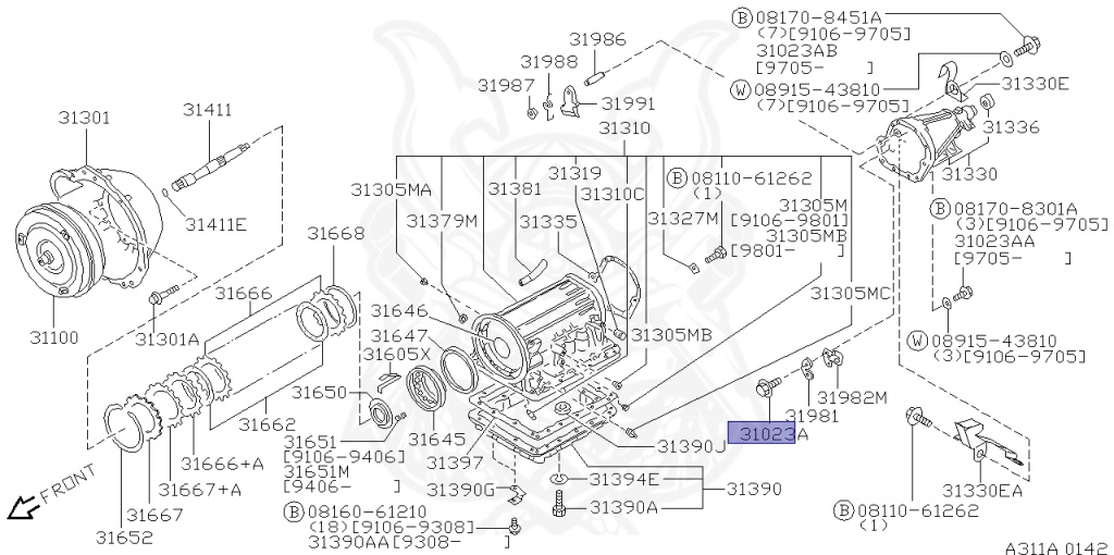 Nissan - Serena - C23 - 1991 - FE TYPE - WAGON(W) - 2 WHEEL DRIVE(2WD) - AUTOMATIC TRANSMISSION(AT) - GA16DE