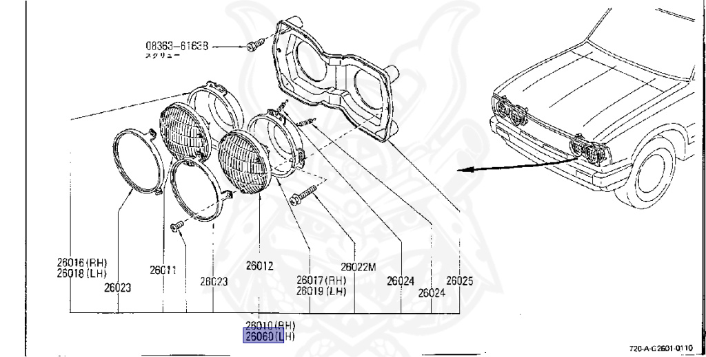 Nissan - Datsun - 720 - 1980 - DELUXE TYPE - Teisho Track (TL) - 2 WHEEL DRIVE(2WD) - 4 SPEED T/M COLUMN SHIFT(R4) - J16S