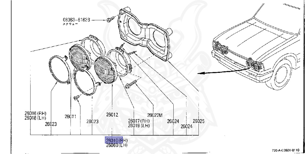 Nissan - Datsun - 720 - 1980 - DELUXE TYPE - Teisho Track (TL) - 2 WHEEL DRIVE(2WD) - 4 SPEED T/M COLUMN SHIFT(R4) - J16S