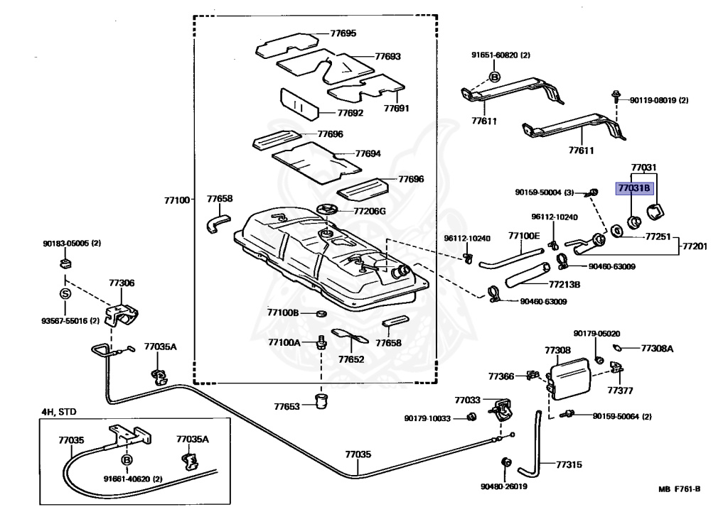 77316-12050 - Toyota - GASKET (FOR FUEL TANK CAP) - Nengun Performance