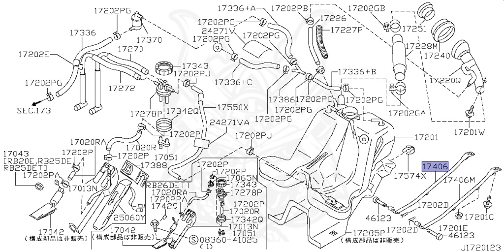 Nissan - Skyline - R33 GTS - R33 - 1998 - GTS - 4 DOOR SEDAN(4S) - 2 WHEEL DRIVE(2WD) - AUTOMATIC-FLOOR SHIFT(AT.F4) - IRS TYPE(IRS) - RB20E
