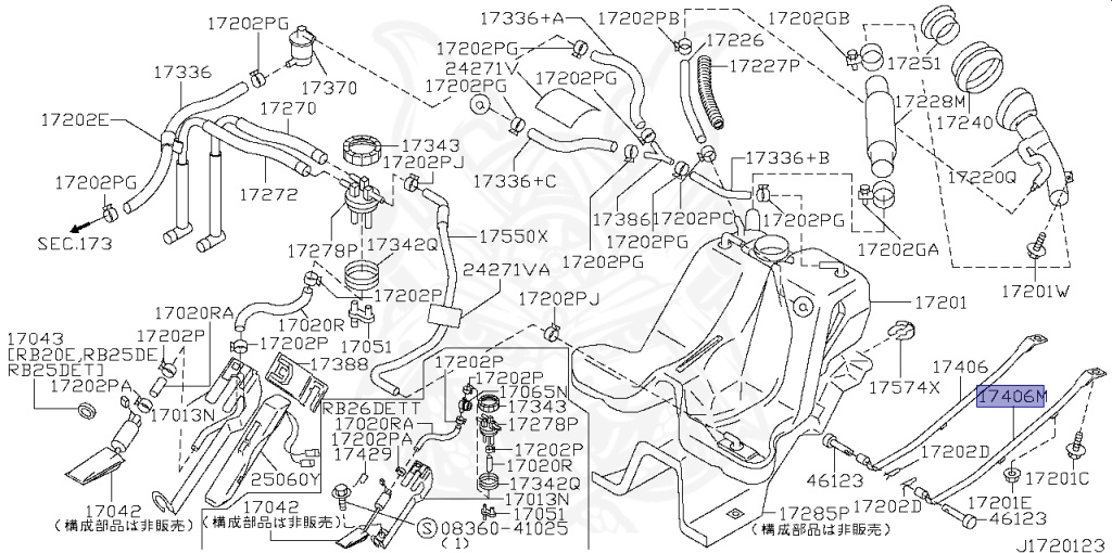 Nissan - Skyline - R33 GTS - R33 - 1998 - GTS - 4 DOOR SEDAN(4S) - 2 WHEEL DRIVE(2WD) - AUTOMATIC-FLOOR SHIFT(AT.F4) - IRS TYPE(IRS) - RB20E