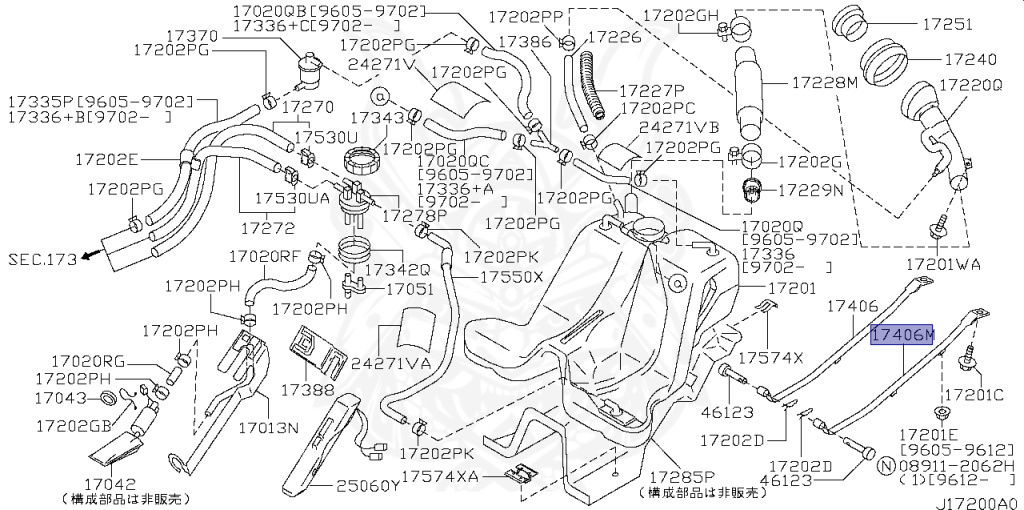 Nissan - Laurel - C34 - 1996 - Medalist Celestia - HARDTOP(K) - 2 WHEEL DRIVE(2WD) - AUTOMATIC-FLOOR SHIFT(AT.F4) - IRS TYPE(IRS) - RB20E