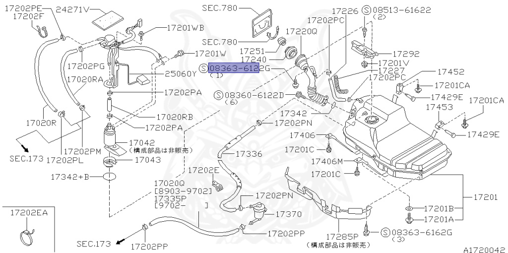 Nissan - 180SX - RS13 - 1990 - Type 2 - HATCH BACK(HB) - MANUAL TRANSMISSION(MT) - TWO WHEELS STEERING(2WS) - CA18DT