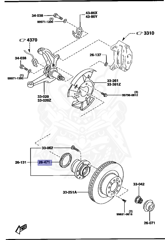 GA5S-26-471 - Mazda - Front A.b.s. Sensor Rotor - Nengun Performance