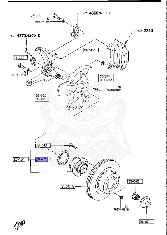 GA5S-26-471 - Mazda - Front A.b.s. Sensor Rotor - Nengun Performance