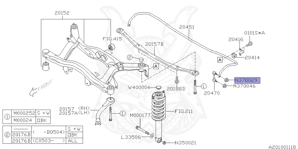 Subaru - Legacy Touring Wagon - BP5 - Jan-2003 - Dec-2004 - 20GTB - Wagon - 4W - 5-speed manual transmission - Right hand - EJ20