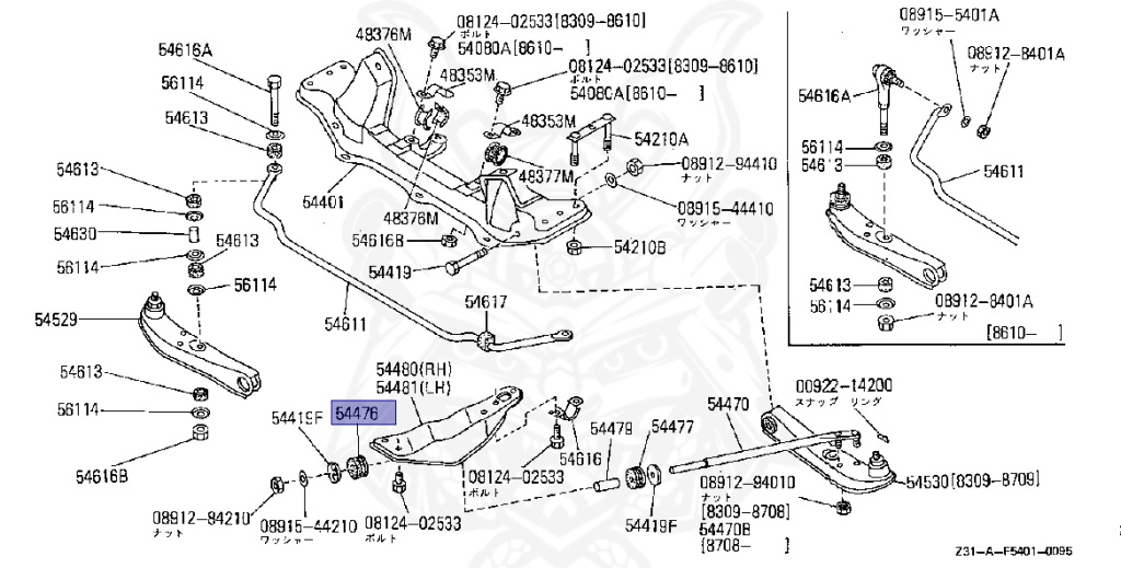 Nissan - Fairlady Z - Z31 - 1987 - ZR - AUTOMATIC TRANSMISSION(AT) - T-bar roof (KZ#) - VG30D