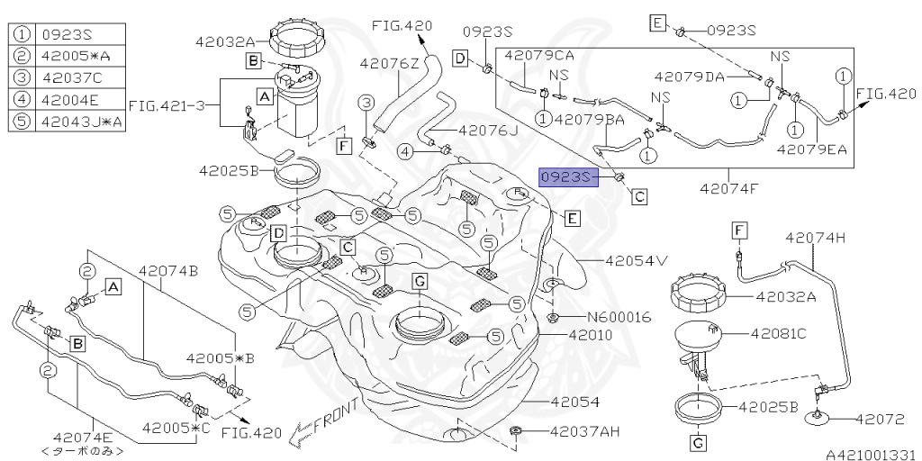 Subaru - Exiga - YA4 - Jan-2010 - Dec-2011 - IL - Wagon - 2W - Torque converter - Right hand - EJ20