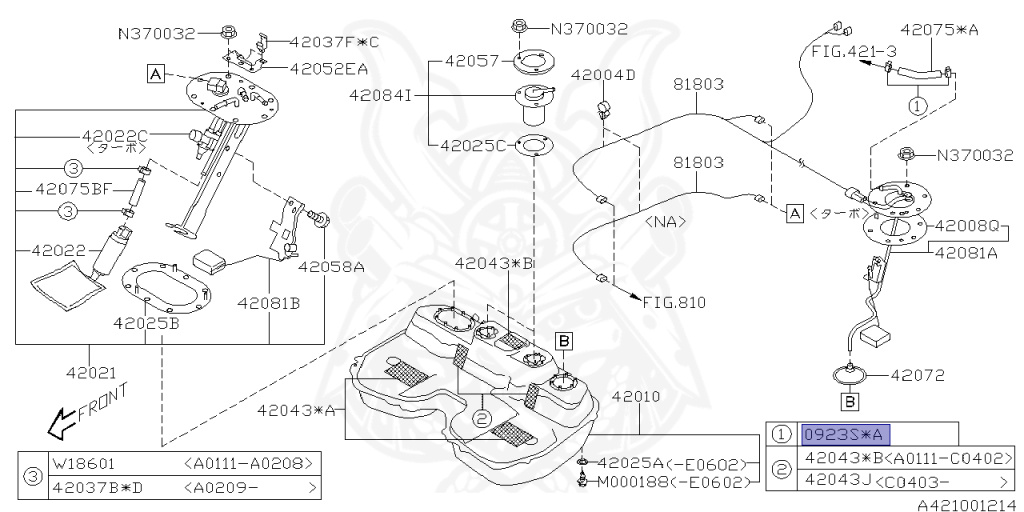 Subaru - Forester - SG5 - Jan-2001 - Dec-2005 - X20 - Wagon - F4WD - Automatic transmission - Right hand - EJ20T