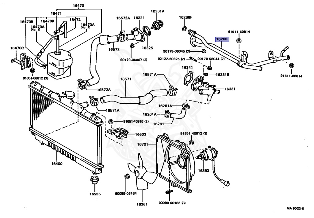 16268-74010 - Toyota - Coolant hose - Nengun Performance