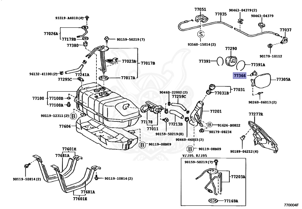 Toyota - Land Cruiser Prado - KZJ95W - 1999 - TS TYPE - 5-DOOR - Automatic - 1KZTE