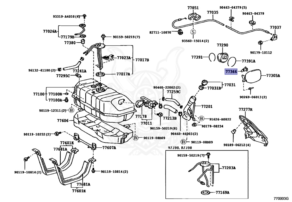Toyota - Land Cruiser Prado - KZJ90W - 1997 - RX TYPE - 3-DOOR - Automatic - 1KZTE