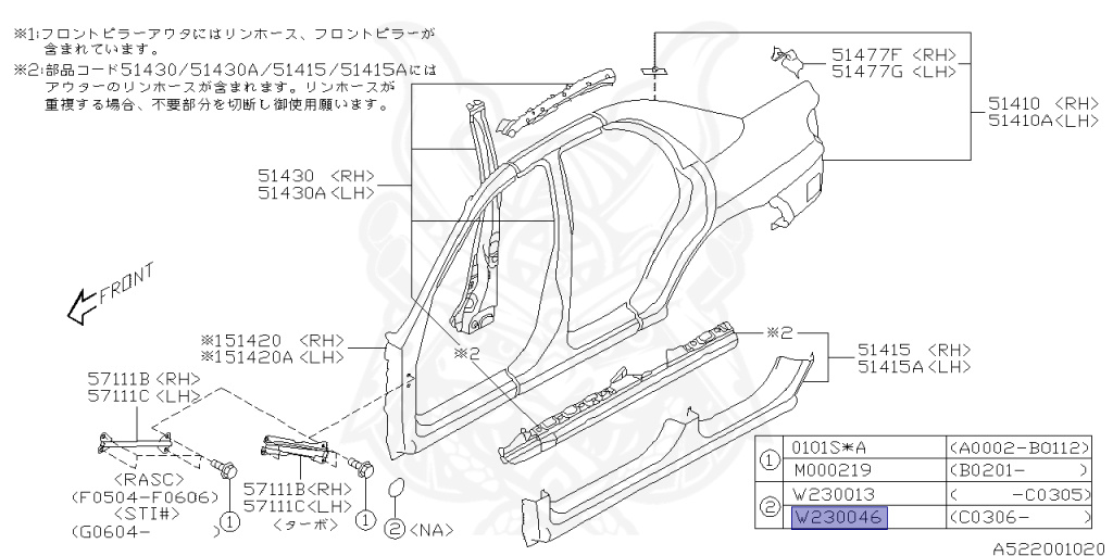 Subaru - Impreza WRX - GDA - Jan-2003 - Dec-2004 - WRXVLTD - Sedan - 4W - 5-speed manual transmission - Right hand - EJ205