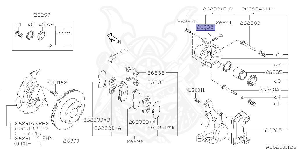 Subaru - Impreza - GD9 - Jan-2002 - Dec-2003 - 20S - Sedan - 4W - 5-speed manual transmission - Right hand - 204