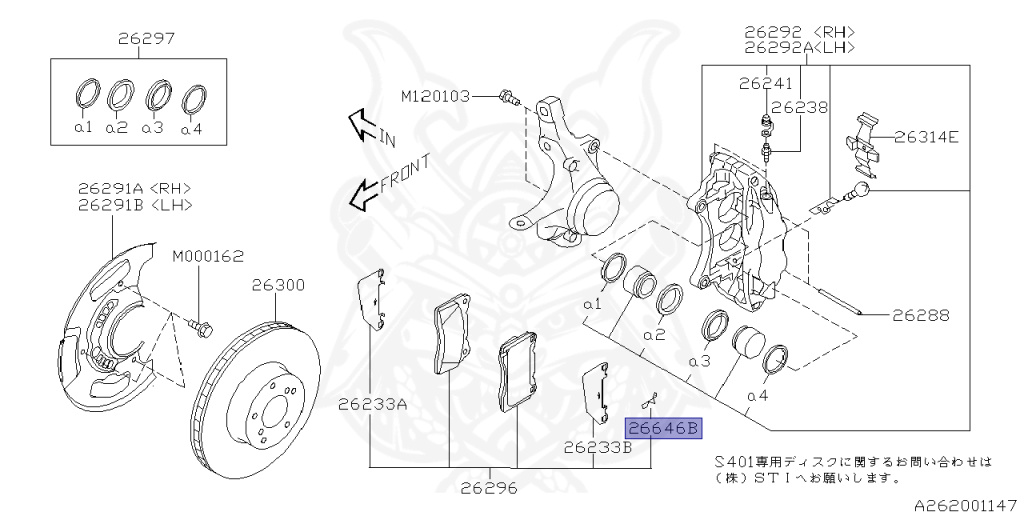 Subaru - Legacy B4 - BE5 - Jan-1998 - Dec-2001 - RSK - Sedan - F4WD - 5-speed manual transmission - Right hand - EJ20