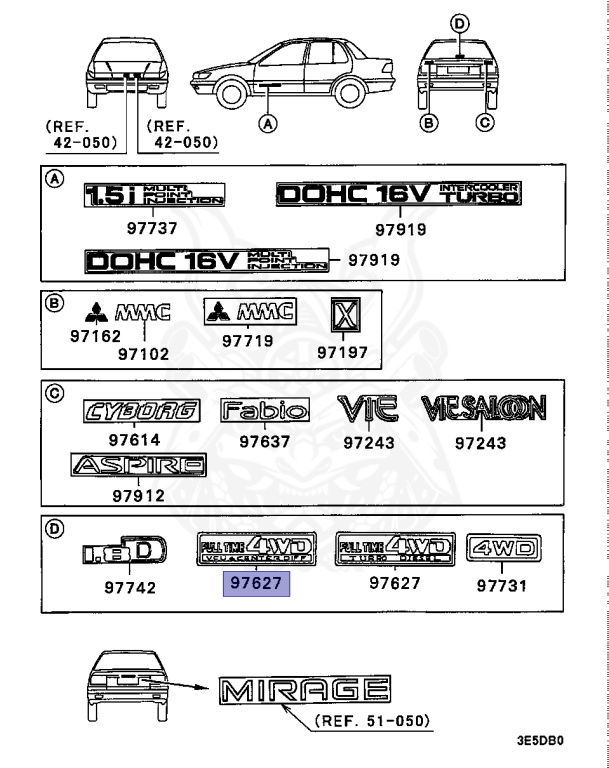 Mitsubishi - Lancer - C72A - 1987 - SNH - 4G15
