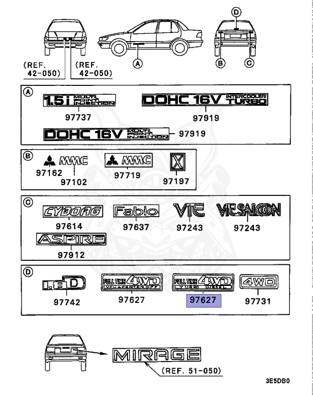 Mitsubishi - Lancer - C73A - 1988 - SNGF - 4G61