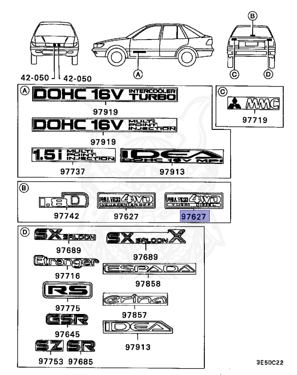 Mitsubishi - Lancer - C72A - 1988 - LNJG - 4G15