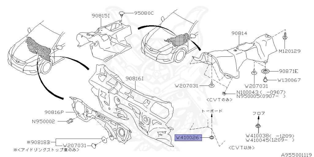 Subaru - Legacy B4 - BM9 - Jan-2009 - Dec-2012 - 25GTS - Sedan - 4W - 5-speed automatic transmission - Right hand - BD5