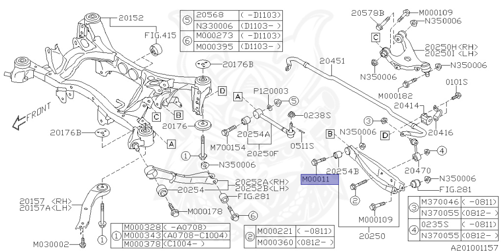 Subaru - Impreza - GH7 - Jan-2008 - Dec-2011 - 20I - Wagon - 4W - Automatic transmission - Right hand - EJ20