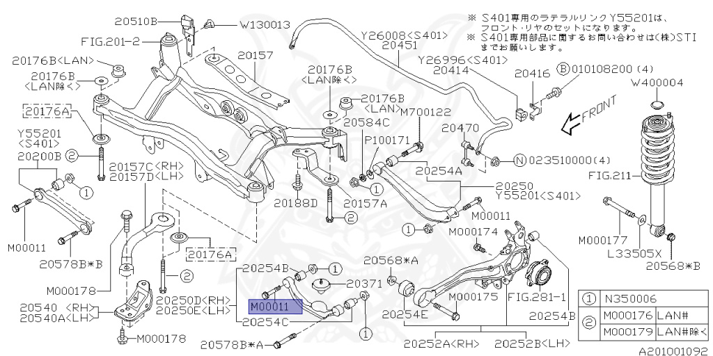Subaru - Legacy B4 - BE5 - Jan-1998 - Dec-2001 - RSK - Sedan - F4WD - 5-speed manual transmission - Right hand - EJ20