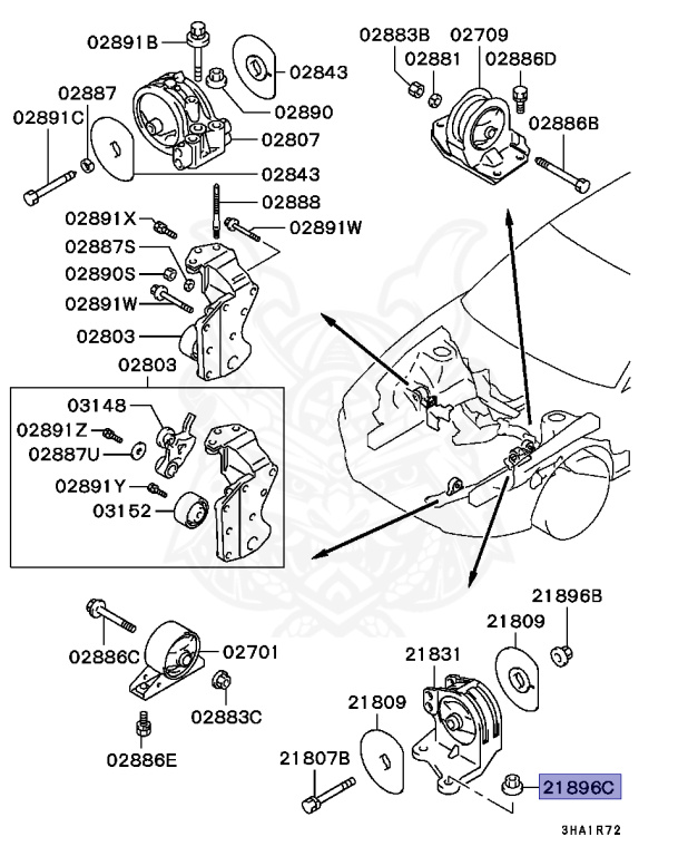 Mitsubishi - Galant - EA3A - 1997 - SYGC6 - 4G64