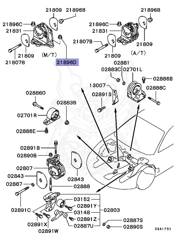 Mitsubishi - Eclipse - D32A - 1995 - MNGFLFJ - 4G63