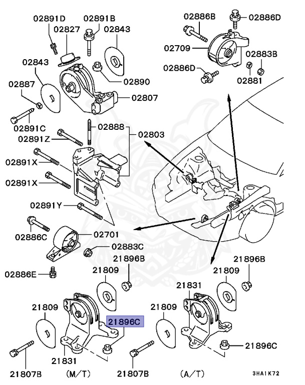 Mitsubishi - Galant - EC1A - 1996 - SNGC5 - 4G93