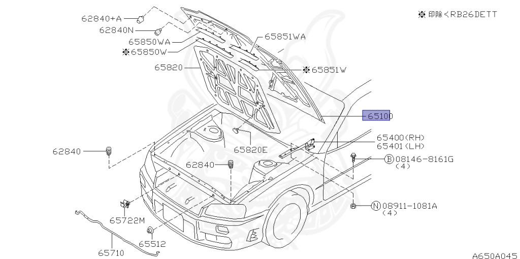 Nissan - Skyline - R34 GT - HR34 - 1998 - 20GT - 2 door hard top (2K) - AUTOMATIC-FLOOR SHIFT(AT.F4) - High cast, 2-link (IRS.2WD) - RB20DE