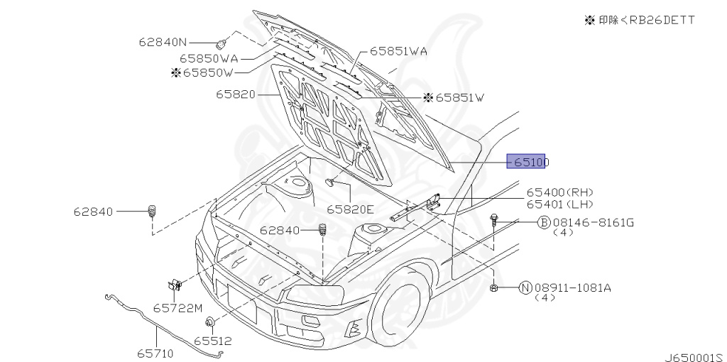 Nissan - Skyline - R34 25GTT - ER34 - 2000 - 25GT TURBO - 4 DOOR SEDAN(4S) - AUTOMATIC-FLOOR SHIFT(AT.F4) - Hi-Cas 2-Link (HI.2WD) - RB25DET