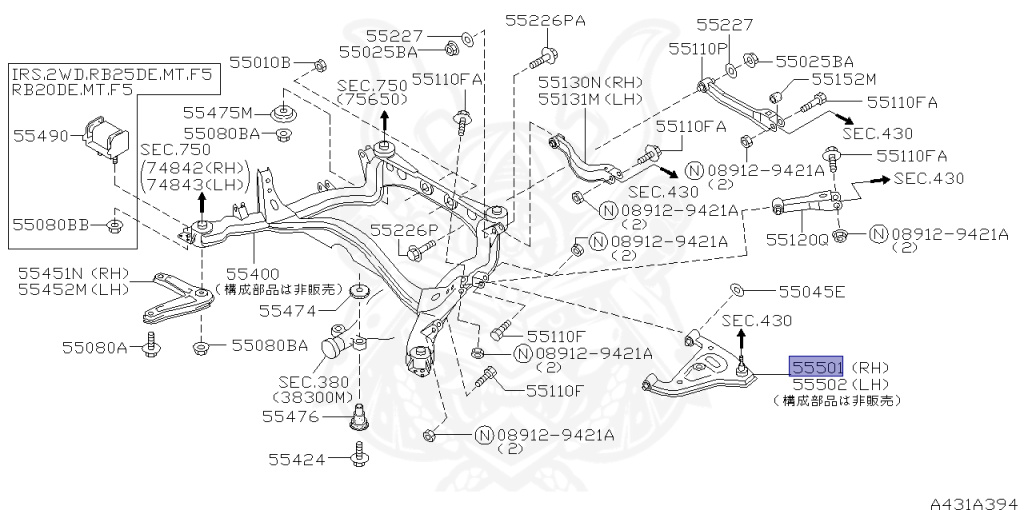 Nissan - Skyline - R34 GT - HR34 - 1998 - 20GT - 4 DOOR SEDAN(4S) - AUTOMATIC-FLOOR SHIFT(AT.F4) - High-speed 2-link (IRS.2WD) - RB20DE