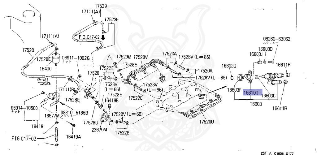 Nissan - Fairlady Z - Z31 - 1989 - ZX - AUTOMATIC TRANSMISSION(AT) - T-bar roof (KZ#) - VG30T