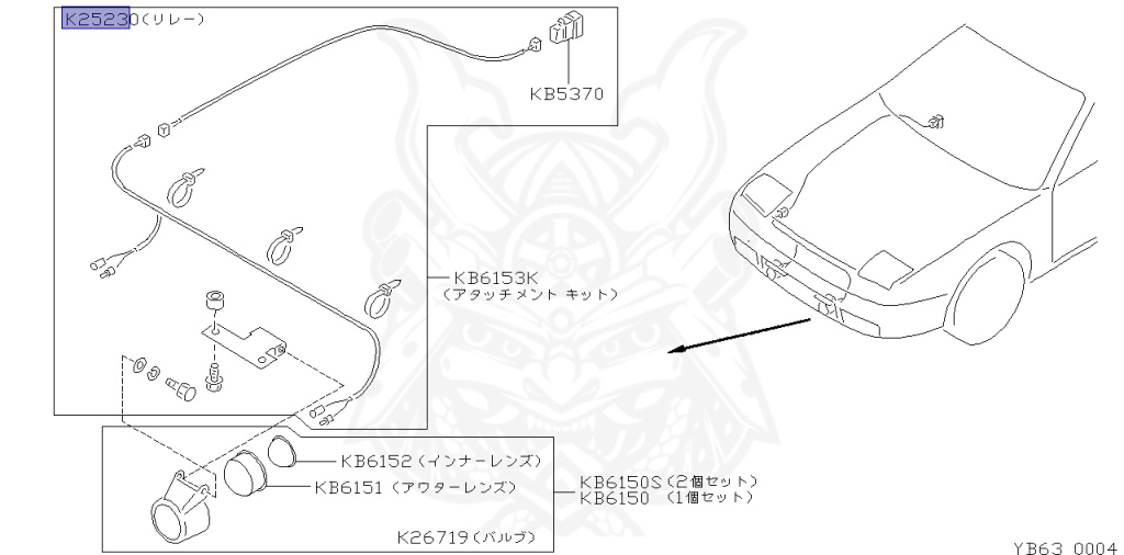 Nissan - 180SX - RS13 - 1993 - Type 1 - HATCH BACK(HB) - MANUAL TRANSMISSION(MT) - TWO WHEELS STEERING(2WS) - SR20DET