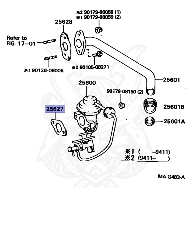25627-67010 - Toyota - GASKET, EGR VALVE - Nengun Performance