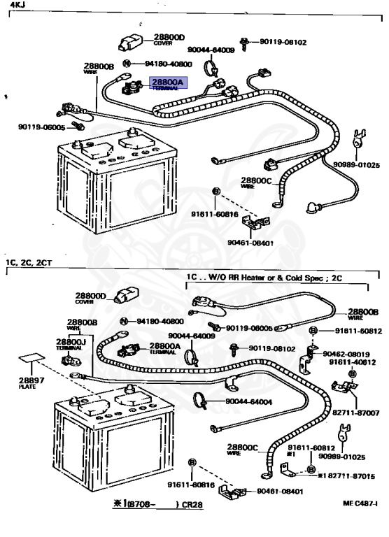 90982-05030 - Toyota - Terminal, Battery Positive - Nengun