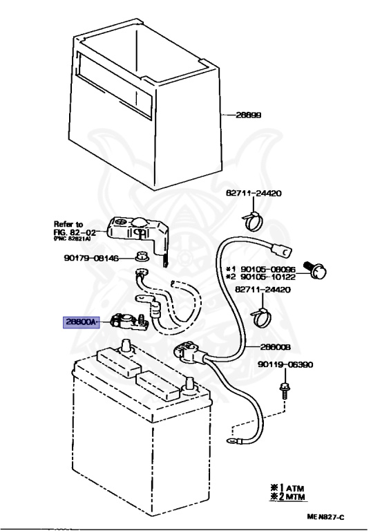 90982-05030 - Toyota - Terminal, Battery Positive - Nengun