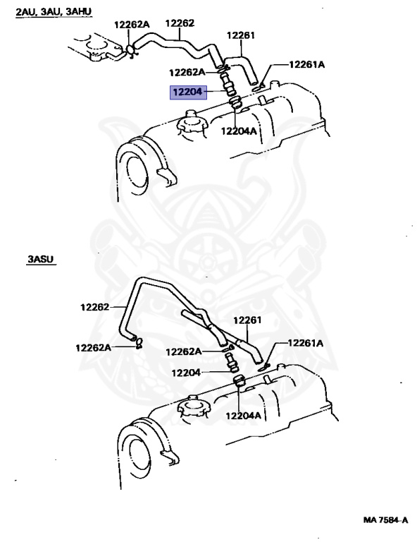 12204-71010 - Toyota - Valve Sub-assy, Ventilation - Nengun