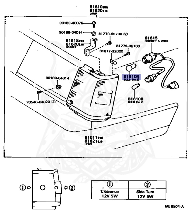 it 90981-12010 - Toyota - Bulb, Cornering Lamp - Nengun Performance