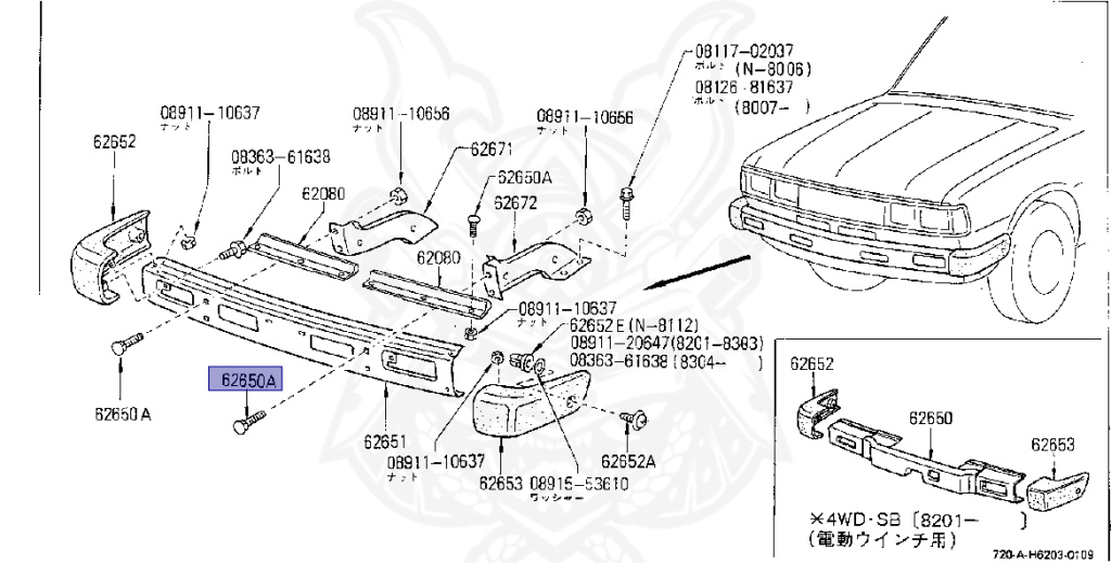Nissan - Datsun - 720 - 1982 - DELUXE TYPE - Guard Truck (TL) - 2 WHEEL DRIVE(2WD) - 4 SPEED T/M COLUMN SHIFT(R4) - Z16S
