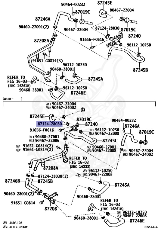 87124-28030 - Toyota - CLAMP, HEATER - Nengun Performance