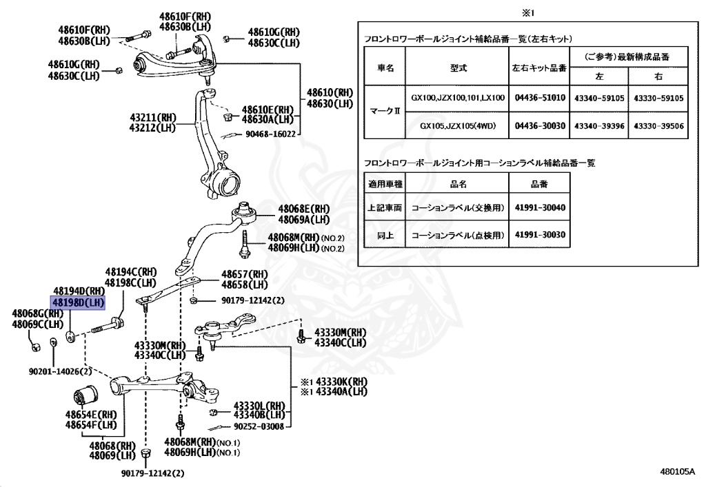 Toyota - Mark 2 - GX105 - 1998 - GRANDE TYPEGRANDE FOUR TYPE - Automatic - 1GFE