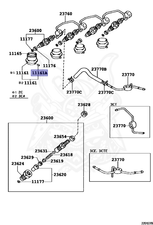 の 90250-02046 - Toyota - PIN, STRAIGHT (FOR COMBUSTION CHAMBER